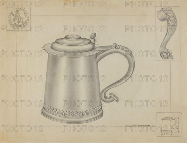 Silver Tankard, c. 1936. Creator: Gordon Sanborn.