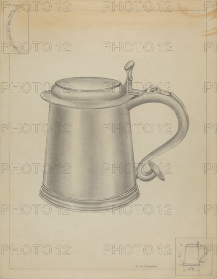 Silver Tankard, c. 1936. Creator: Gordon Sanborn.