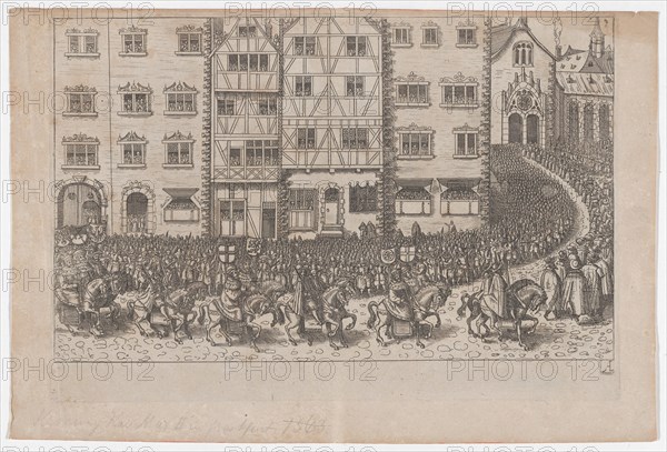 Plate A: Election and Coronation of Emperor Maximilian II, 1612., 1612. Creator: Anon.