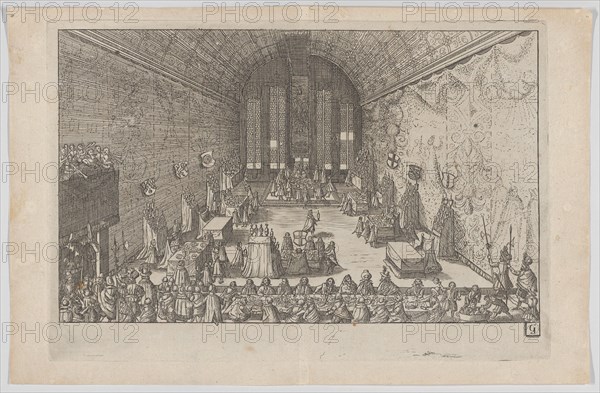Plate G: Election and Coronation of Emperor Maximilian II, 1612., 1612. Creator: Anon.