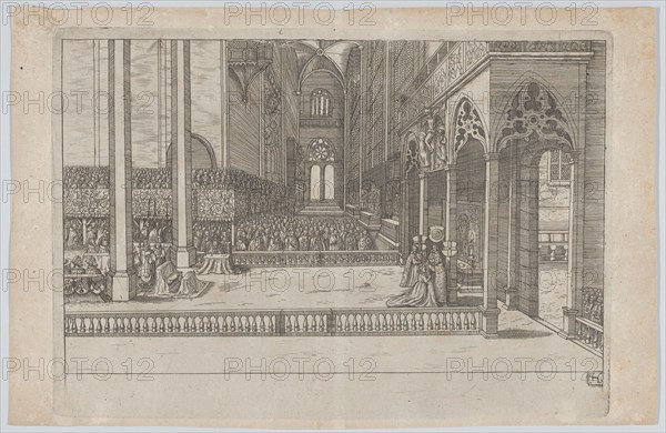 Plate H: Election and Coronation of Emperor Maximilian II, 1612., 1612. Creator: Anon.