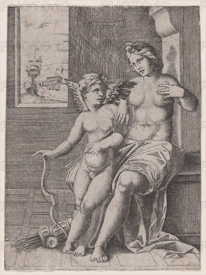 Venus and Eros, ca. 1514-36., ca. 1514-36. Creator: Anon.