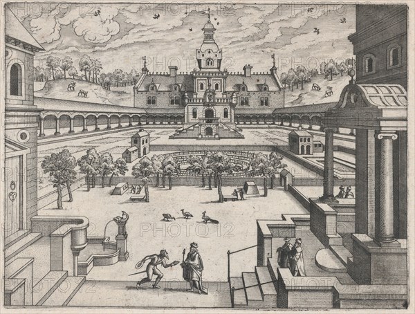 Walled Garden, ca. 1570., ca. 1570. Creators: Anon, Lucas Gassel.