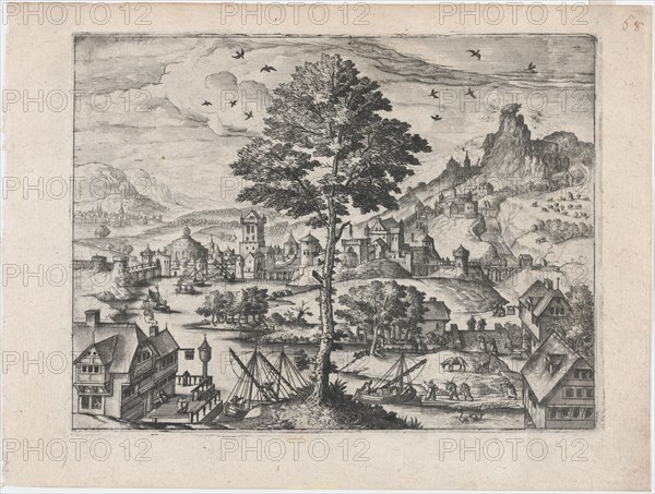 Mountain Landscape, ca. 1570., ca. 1570. Creators: Anon, Lucas Gassel.