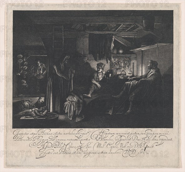 Jupiter and Mercury in the House of Philemon and Baucis, 1612. Creator: Hendrik Goudt.