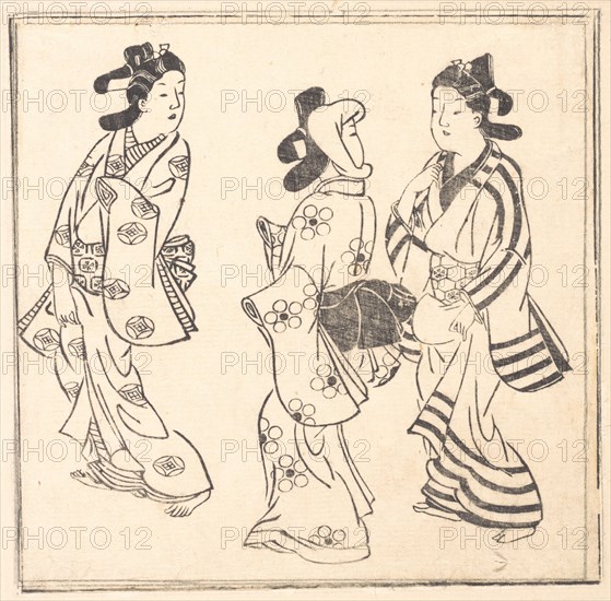 Leaf from a Book Entitled: Wakoku Hiaku-jo: One Hundred Japanese Women. Creator: Hishikawa Moronobu.