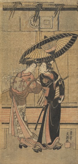 Segawa Kikunojo II as a Girl and Ichikawa Tomiyeimon?, ca. 1770. Creator: Ippitsusai Buncho.