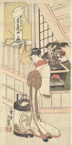 Handayu, An Actor in a Female Role, 1723-1792. Creator: Ippitsusai Buncho.
