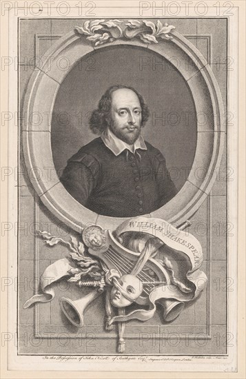 William Shakespeare, 1747. Creator: Jacobus Houbraken.