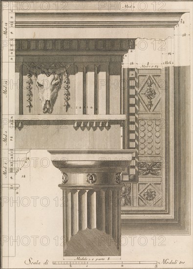 Il Vignola Illustrato Proposto da Giambattista Spampani, e Carlo Antonini, 1770. Creators: Giacomo Barozzi da Vignola, Franciszek Smuglewicz, Carlo Antonini.