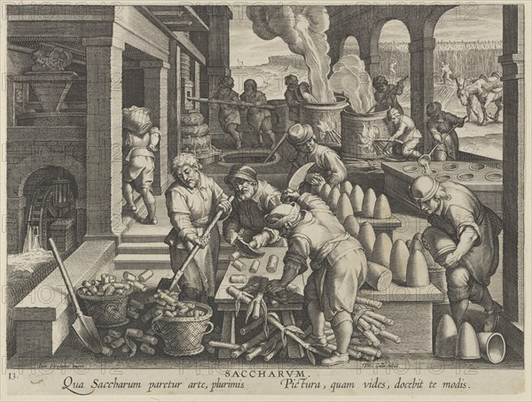 New Inventions of Modern Times [Nova Reperta], The Invention of Sugar Refinery, plate ..., ca. 1600. Creator: Jan Collaert I.