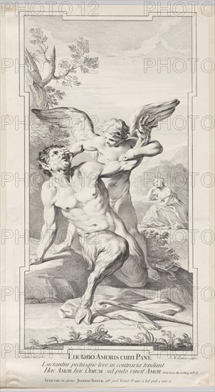 Battle of Love and Pan, 1715-96. Creator: Jean-Etienne Liotard.