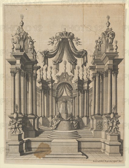 Catafalque, 18th century. Creator: Jeremias Gottlob Rugendas.