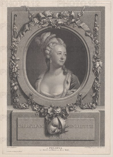 Portrait of Christiane Henriette Koch as Pelopia, 1770. Creator: Johann Friedrich Bause.