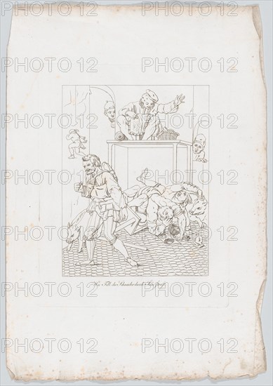 Wie Till die Schneider duch Saüe straft (How Till Eugenspiegel Punished the Tailors), 1806. Creator: Johann Heinrich Lips.
