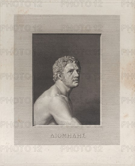 Diomedes, bust and shoulders, 1790-1800. Creator: Johann Heinrich Wilhelm Tischbein.
