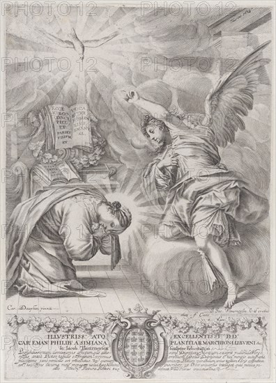The Annunciation, 1652. Creator: Johann Jakob Thurneysen the Elder.