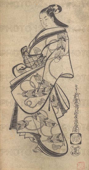 Courtesan for the Ninth Month, ca. 1714., ca. 1714. Creator: Kaigetsudo Doshin.