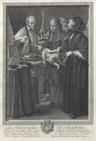 Baptism, from "The Seven Sacraments", ca. 1765. Creator: Lorenzo Zucchi.