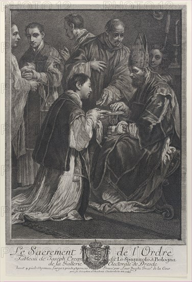 Ordination, from "The Seven Sacraments", 1765. Creator: Lorenzo Zucchi.