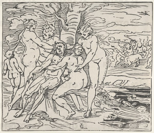 Venus and the Nymphs Lamenting the Death of Adonis, 1560-65. Creator: Luca Cambiaso.