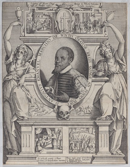 Portrait of Don Antonio Emanuel Marchio de Wnth, Ambassador to the King of the Congo, ..., ca. 1608. Creator: Lucas Kilian.