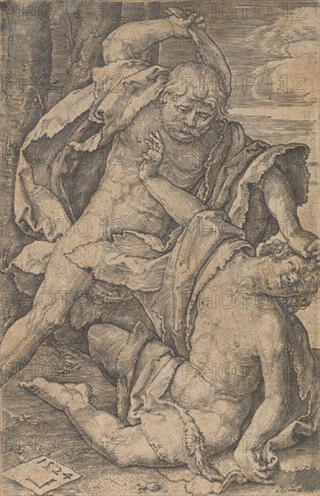 Cain Killing Abel, 1524. Creator: Lucas van Leyden.