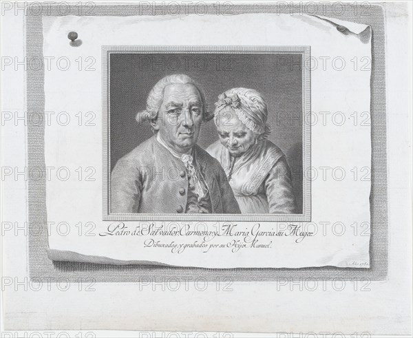 Portrait of Pedro de Salvador Carmona and his wife María García, 1780. Creator: Manuel Salvador Carmona.