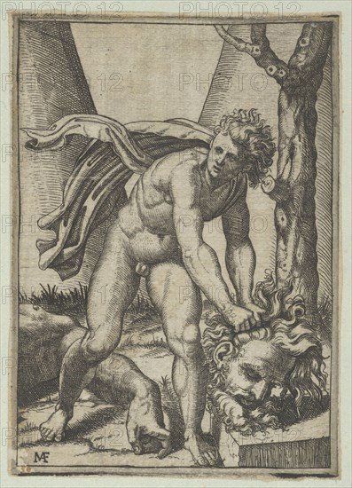 David with the head of Goliath, ca. 1515-16. Creator: Marcantonio Raimondi.