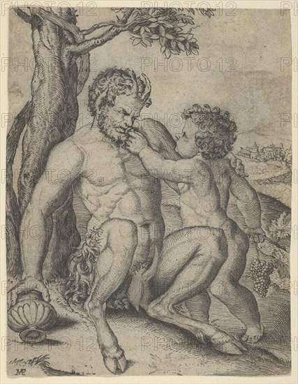 Satyr and Child, ca. 1515-16. Creator: Marcantonio Raimondi.