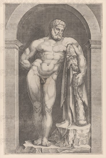 Farnese Hercules, 1552-88. Creator: Mario Cartaro.