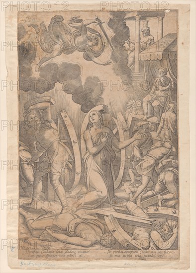 Martyrdom of Saint Catherine of Alexandria, 1567. Creator: Mario Cartaro.