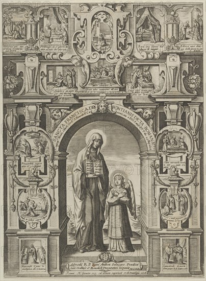 Sancta Francisca de Pontainis Dicta Romana, 1608. Creator: Matthaeus Greuter.