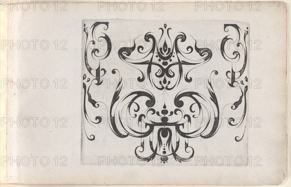 Plate from the Print Series 'Grateske voer golt smeden Schrijnwerkers Ende andere..., ca. 1610-1630. Creator: Meinert Gelijs.
