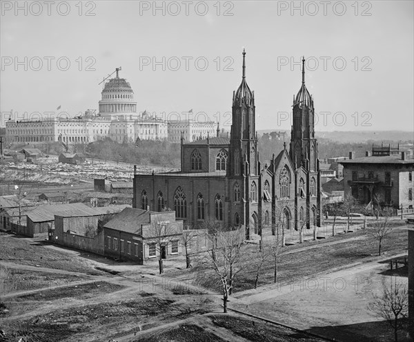 Trinity Episcopal Church, Washington DC, 1862. Creator: George N. Barnard.
