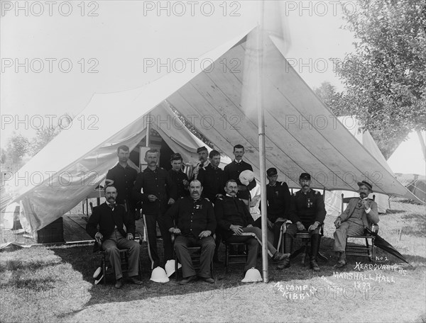 Headquarters, [Camp McKibbin, Maryland], 1893. Creator: William Cruikshank.