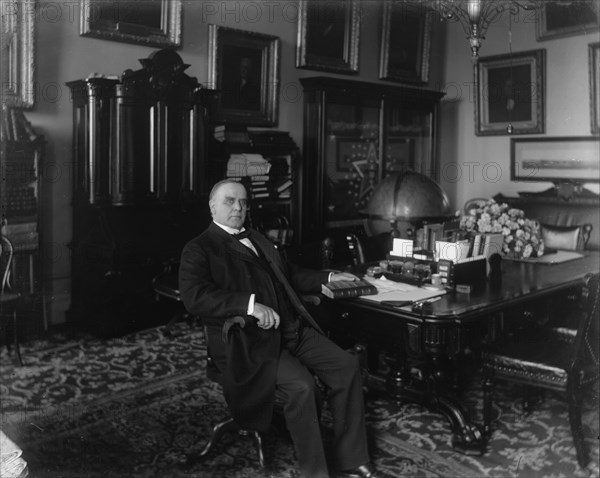 President William McKinley at the White House, Monday, Nov. 27, 1900. Creator: Levin Handy.