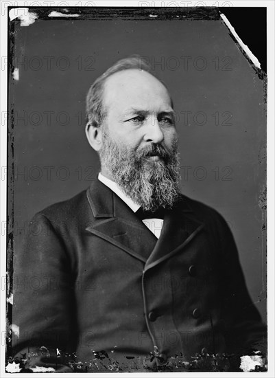 President James Garfield, between 1870 and 1880. Creator: Unknown.