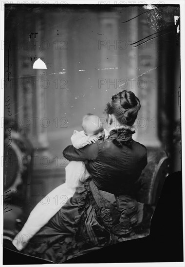 Sartoris, Mrs. (Nellie Grant) with baby, 1876. Creator: Unknown.