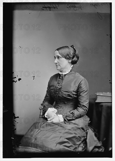 Mrs. R.B. Hayes, wife of President Hayes, between 1870 and 1880. Creator: Unknown.