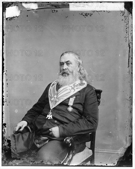 Albert Pike, between 1865 and 1880. Creator: Unknown.