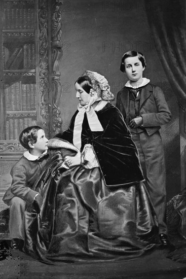 Lady Napier and her sons, between 1855 and 1865. Creator: Unknown.