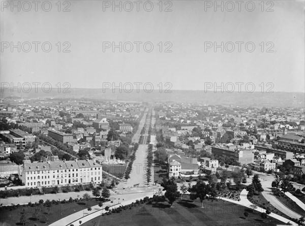 View looking east down Pennsylvania Avenue..., [Washington D.C.], c.1860-1880 Creator: Unknown.