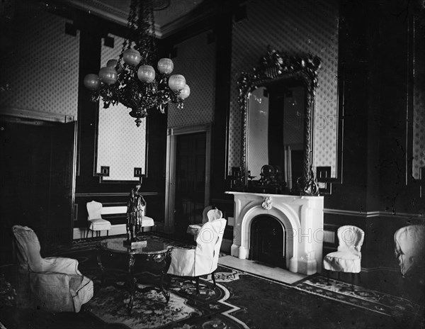 White House interior, Old Green Room (1st interior photo?) President's study, between 1860 and 1880. Creator: Unknown.