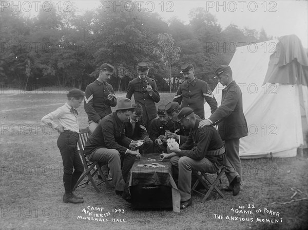 A game of poker - the anxious moment, 1893. Creator: Unknown.