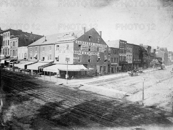 Alexander Gardner's Photographic Gallery, 7th & D Street, NW, Washington, D.C., ca. 1863. Creator: Unknown.