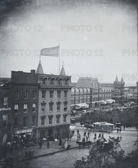 From Brady's Studio, Pennsylvania Ave. & 7th St....Washington, D.C., c.1880-1883. Creator: Unknown.