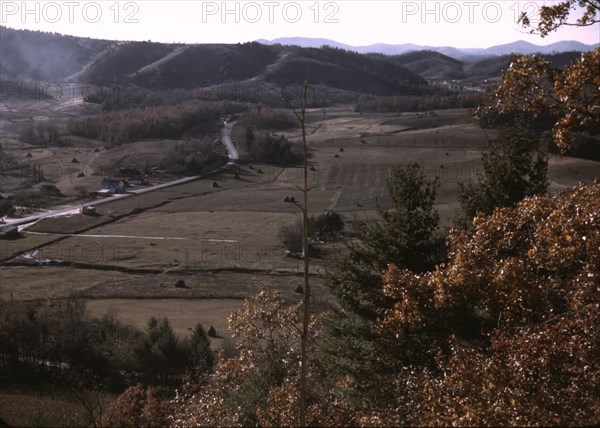 A mountain farm along the Skyline Drive in Virginia, ca. 1940. Creator: Jack Delano.