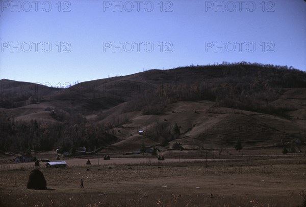 Mountain farm along the Skyline Drive, Virginia, ca. 1940. Creator: Jack Delano.