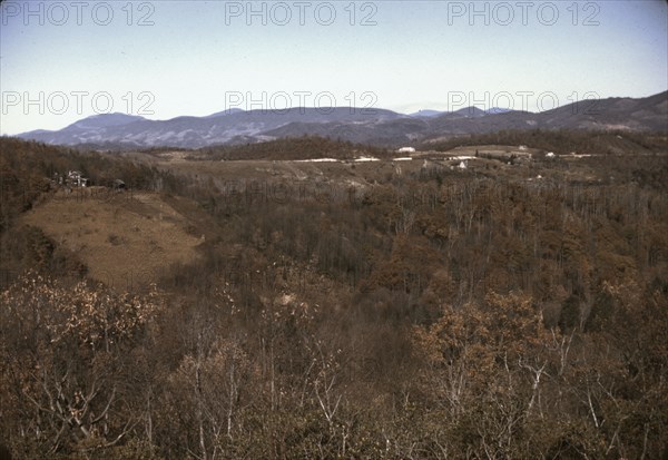 Mountain farms along the Skyline Drive, Va., ca. 1940. Creator: Jack Delano.